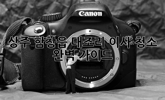 상주 함창읍 대조리 이사 청소 완벽 가이드