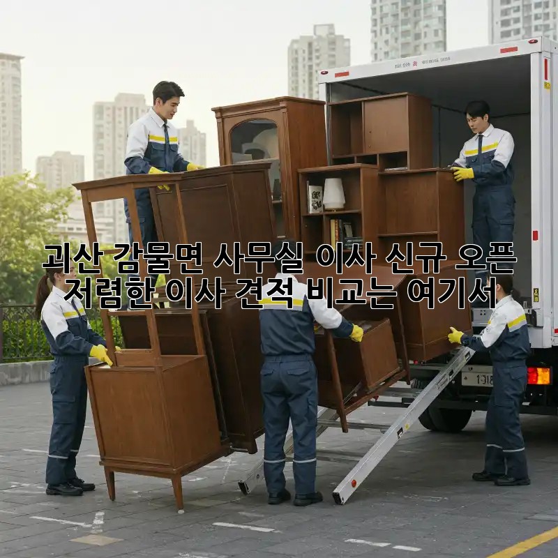 괴산 감물면 사무실 이사 신규 오픈! 저렴한 이사 견적 비교는 여기서! ✨