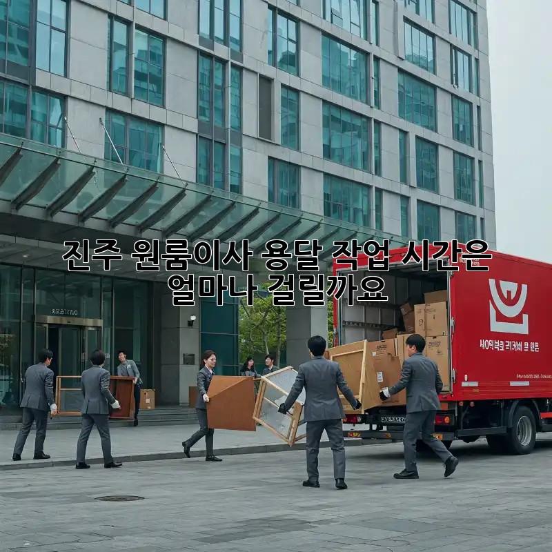 진주 원룸이사, 용달 작업 시간은 얼마나 걸릴까요?