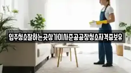 입주청소잘하는곳상가이사준공공장청소자격증보유