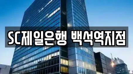 SC제일은행 백석역지점