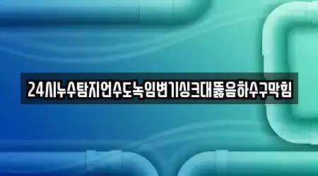 24시누수탐지언수도녹임변기싱크대뚫음하수구막힘