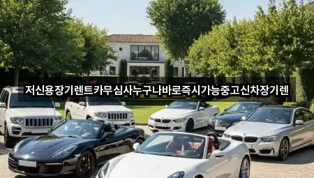 저신용장기렌트카무심사누구나바로즉시가능중고신차장기렌