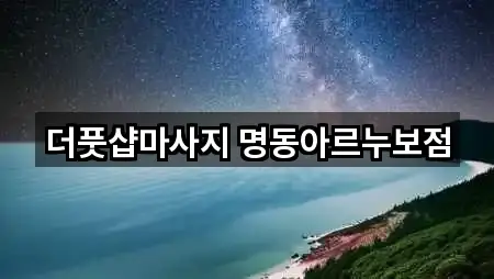 더풋샵마사지 명동아르누보점