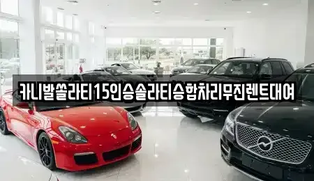 경북 상주시 인봉동 렌트카 전문 카니발쏠라티15인승솔라티승합차리무진렌트대여